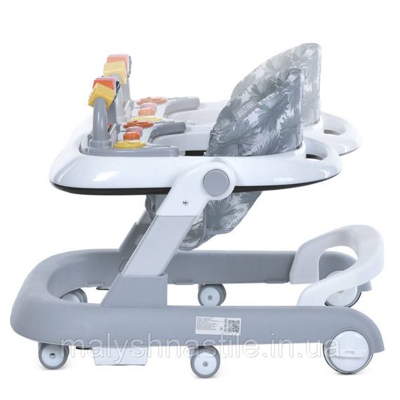Ходунки детские MULTIWAY ME 1163 Gray световые и звуковые эффекты | Зображення 4