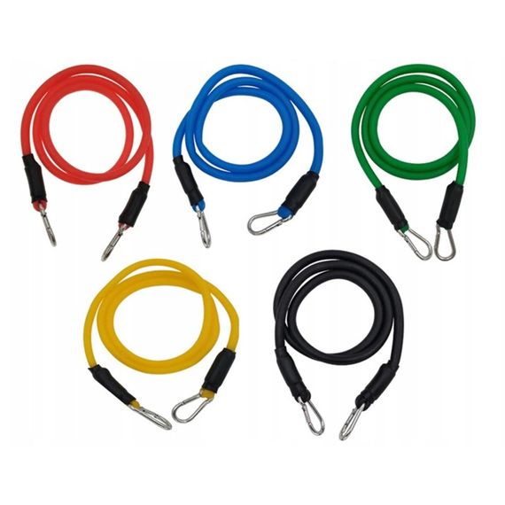 Набір трубчастих еспандерів для фітнесу та вправ 5 шт / Комплект гумових джгутів для спорту / Еспандери | Зображення 2