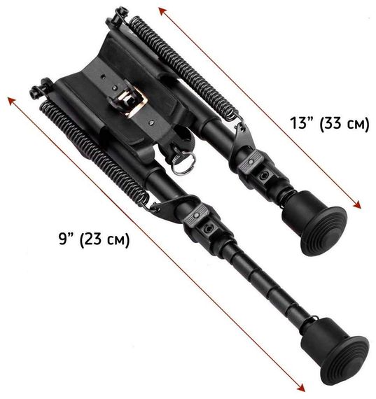 Сошки Buvele 23 - 33 см на антабку Швидкознімні Сошки для гвинтівок Сошки для зброї Сошки для ак | Зображення 3