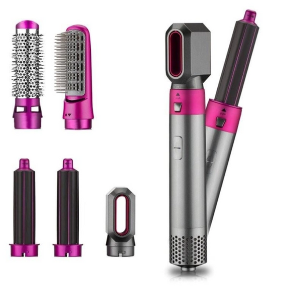 Фен-щітка мультистайлер для волосся 5 в 1 Hot Air Styler. Мультистайлер 5 в 1 Hot Air Styler для різних типів волосся з функціями | Зображення 4