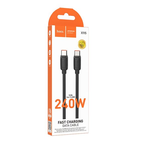 USB Hoco X115 Type-C to Type-C 240W | Зображення 1