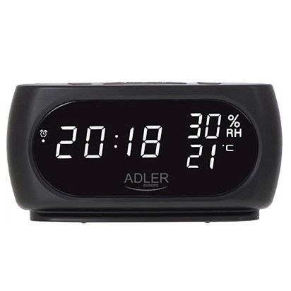 Настільний цифровий годинник з підсвічуванням Adler, Годинник з підсвічуванням і термометром RX-43