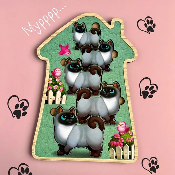 Настольная игра-сортер "Веселые котики" Ubumblebees (ПСФ066) PSF066 больше-меньше | Зображення 2