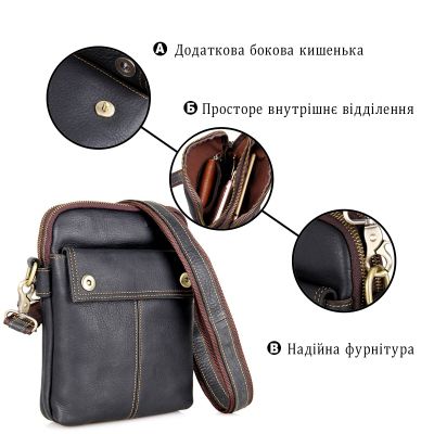 Сумка Vintage Черная (14408) | Зображення 7