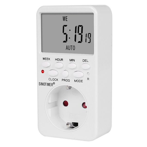 Розетка c цифровым недельным таймером Sinotimer TM519.16A,3000W,230V