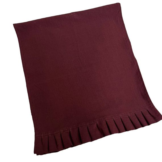 Ранер SoundSleep Stonewash Burgundy 40х180 см з рюшами (94331943) | Зображення 1