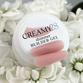 Гель для нарощення нігтів Crooz Creamy gel 28 (молочно-кремовий з шимером) 15мл
