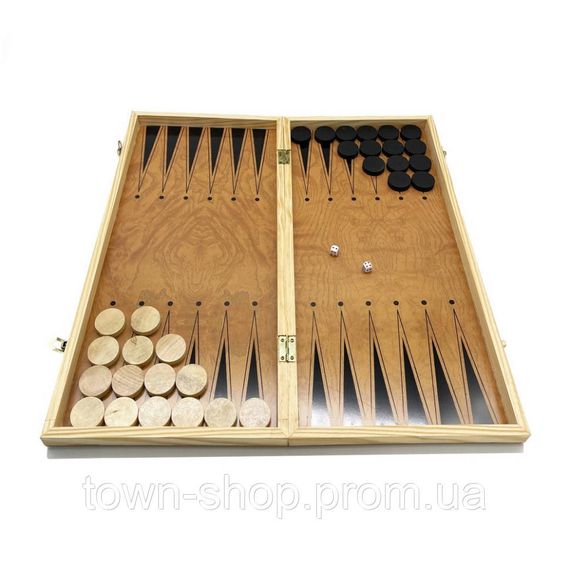Набор настольных игр "Шахматы, нарды, шашки 3 в 1" Set 3 NE-LG-6 игровая платформа 30х30 см | Зображення 2