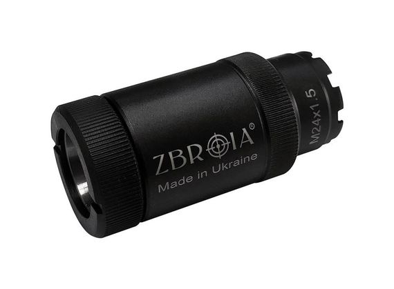 Пламегаситель ZBROIA для AK кал. 5.45 Резьба М24x1.5R Пламегаситель 5.45 Пламегаситель АК | Зображення 1