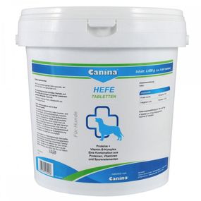 Комплекс вітамінів групи В Canina Hefe для собак дріжджові таблетки з ензимами 2,5 кг 3100 табл.