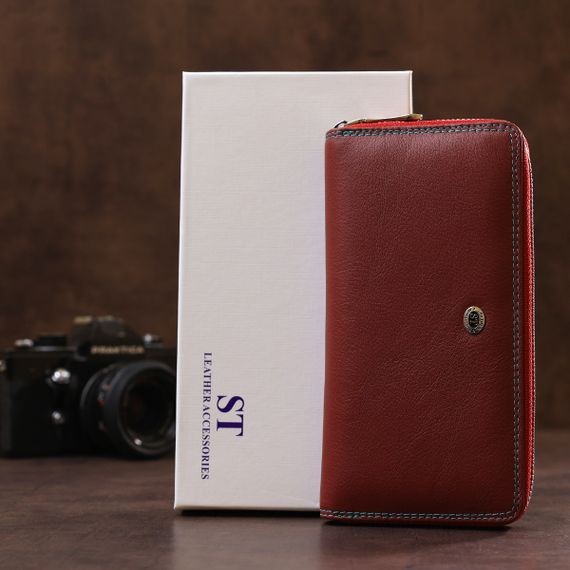 Кошелек женский ST Leather 18379 (SB71) на молнии Бордовый | Зображення 7