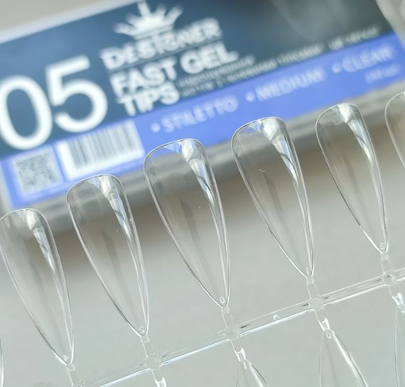 Гелевые типсы для наращивания №05 24шт (средний стилет) | Зображення 1