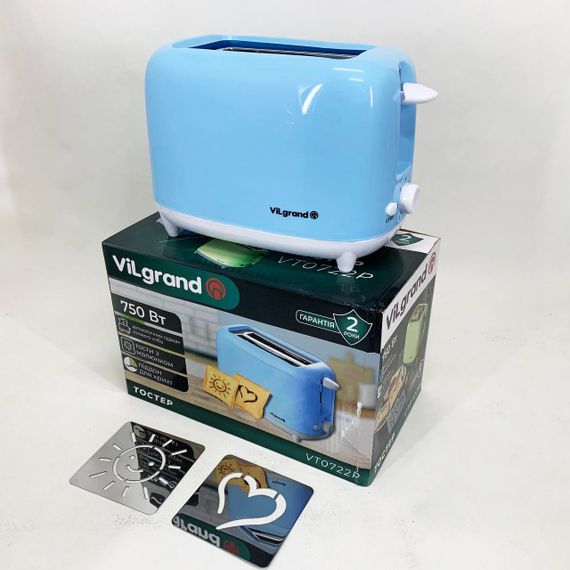 Тостер VILGRAND VT0722P. Колір: блакитний | Зображення 8