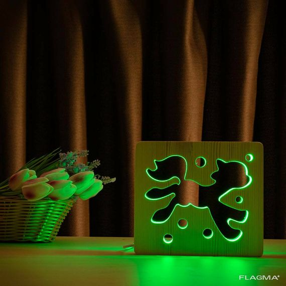 Светильник ночник ArtEco Light из дерева LED "Сказочный пони" с пультом и регулировкой... | Зображення 1