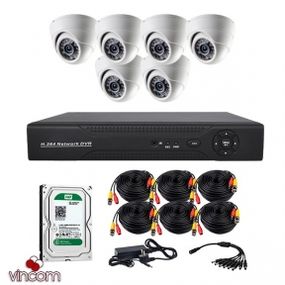 Комплект AHD видеонаблюдения CoVi Security AHD-6D KIT  HDD1000
