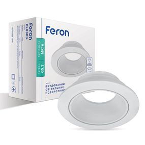 Вбудований поворотний світильник Feron DL8300 під лампу білий