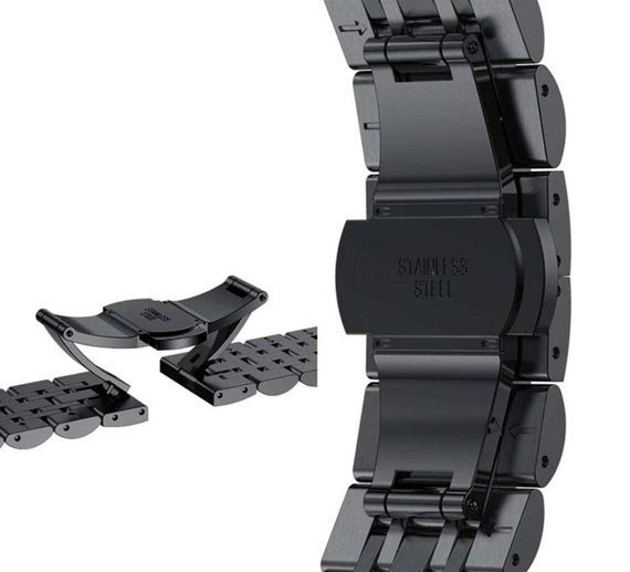 Металлический ремешок Primolux Steel Link для часов Huawei Watch GT2 42mm / GT3 42mm - Black | Зображення 3