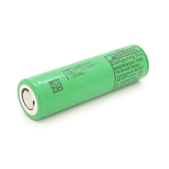 Акумулятор Li-Ion 18650 LG INR18650MJ1 (LG MJ1), 3500mAh, 10A, 4.2/3.65/2.5V, GREEN, 2 шт в упаковці, ціна за 1 шт | Зображення 1