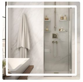 Дзеркало Qtap Mideya (MI2) прямокутне з LED-підсвічуванням Touch QT2078DCF7080