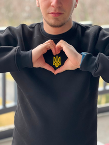 Свитшот Тризуб Фліс чёрный S M