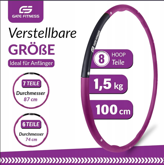 Класичний обруч Gate Fitness, фіолетовий, хулахуп Gate Fitness | Зображення 1