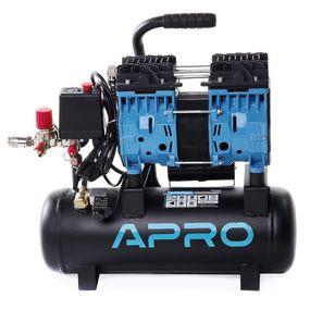 Компресор двоциліндровий безоливний 0,6 кВт 152 л/хв 8бар 9 л APRO 8501701