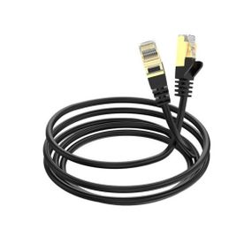 Сетевой интернет кабель для роутера Kakusiga KSC-744 CAT6 High-Speed 1Gbts LAN RJ45 3м - Black
