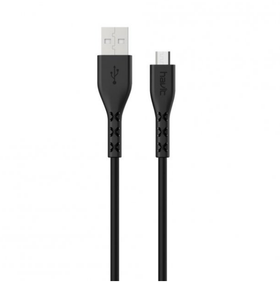 Кабель USB MicroUSB Havit HV-H67 2,0A 1,8 м чорний | Зображення 1