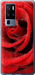 Чехол на Vivo X50 Pro Plus Красная роза "529u-2056-17620"