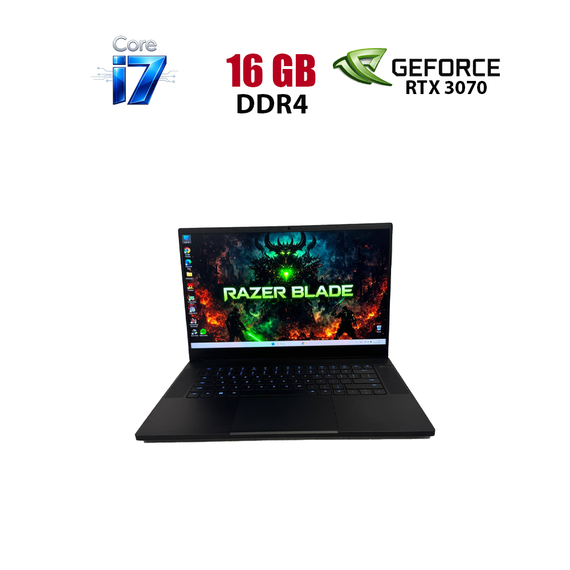 Игровой ноутбук Razer Blade 15 RZ09-0409 / 15.6" (2560x1440) IPS / Intel Core i7-11800H (8 (16) ядер по 2.3 - 4.6 GHz) / 16 GB DDR4 / 1000 GB SSD NVMe / nVidia GeForce RTX 3070, 8 GB GDDR6, 256-bit / WebCam б/у