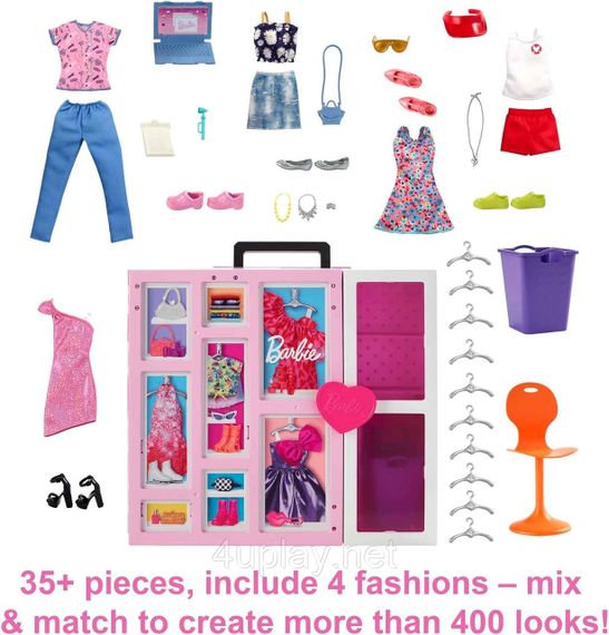 Игровой набор Барби Двухэтажный шкаф Мечты для куклы Mattel Barbie Dream Closet Playset | Зображення 4