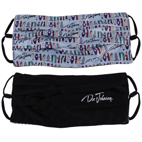 Двостороння маска Doc Johnson DJ Reversible and Adjustable face mask Sex Aura