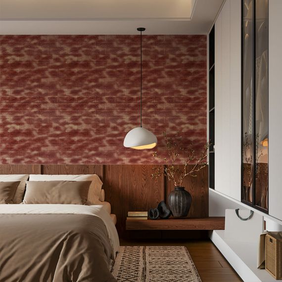 Декоративна 3D панель самоклейка 700х770х5мм Мармур коричневий з золотом (цегла) (361) SW-00000637 | Зображення 4