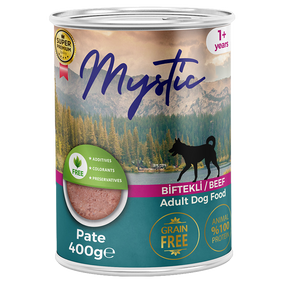 Вологий корм Mystic паштет з ЯЛОВИЧИНОЮ для дорослих собак 400г.