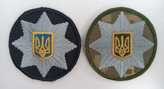 Кокарда полиция (2шт - черная+пиксель)