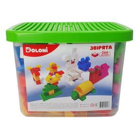 Конструктор "Звірята" 013888/05 в пластиковому боксі, 266 деталей