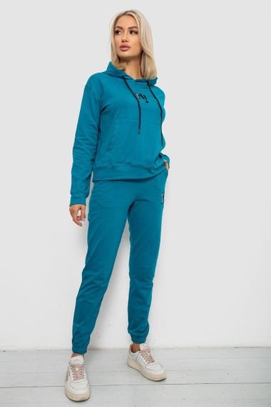Спортивный костюм женский двухнитка, цвет бирюзовый, 214R1419-003 | Зображення 2