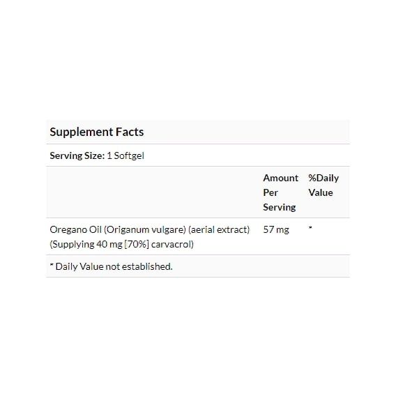 Олія Орегано Solaray Oregano Oil, 70% Carvacrol 60 Softgels SOR41349 | Зображення 2