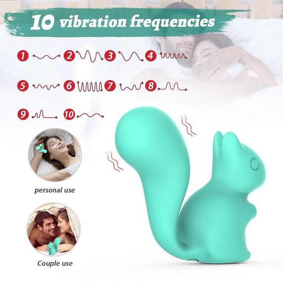 Міні-вібратор кліторальний Every Night Toys Debbie у формі білочки білий, 10 режимів вібрації Sex Aura | Зображення 4