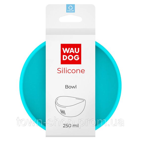 Миска WAUDOG Silicone, 250 мл голубой | Зображення 1