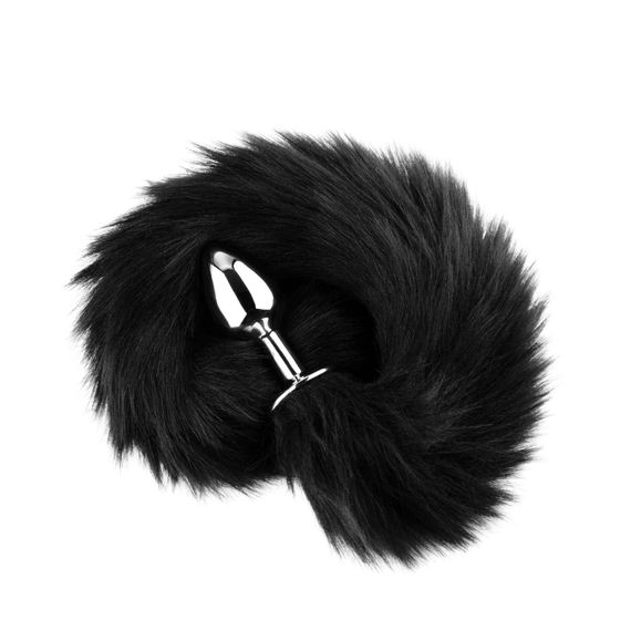 Анальна пробка - Fox Tail Black, XL | Зображення 6