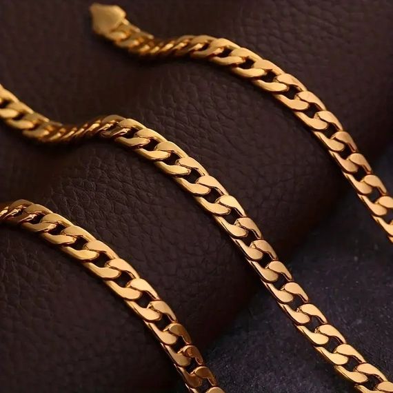 Цепочка для мужчин и женщин Golden Leaf  52 см 6 мм позолоченая | Зображення 2