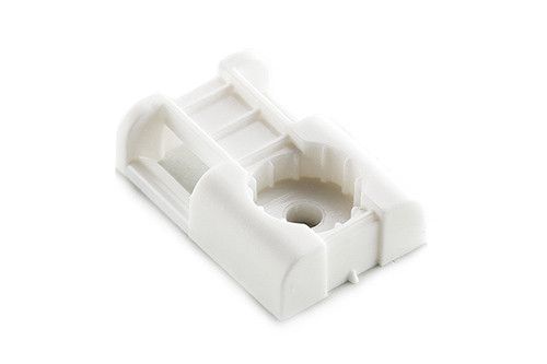 Майданчик під монтажний пістолет 29х20х8мм для кабельного стягування до 10 мм з отвором білий (пач. 100шт.) APRO