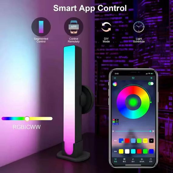 Настільна LED-лампа RGB 5V Panel 3 Bluetooth dual pack USB interface with app | Зображення 1