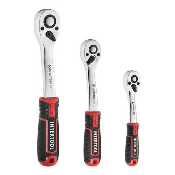 Набір інструментів 156 од., STORM, 1/2", 3/8", 1/4", Cr-V INTERTOOL ET-8156 | Зображення 3