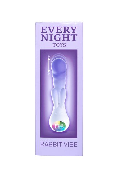 Вибратор-кролик со светодиодом Every Night Toys для точки G, фиолетовый градиент Sex Aura | Зображення 4