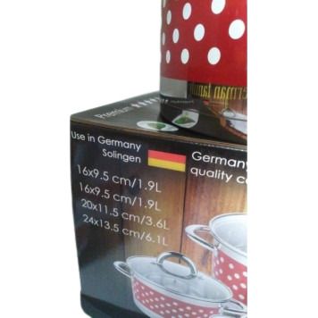 Набір каструль для кухні German Family GF-2034 8 предметів 9-шарове дно червоний (24367-2034_1778) | Зображення 5