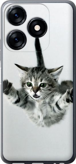Чехол на Tecno Spark 10C Летящий котёнок "2322u-3116-17620"