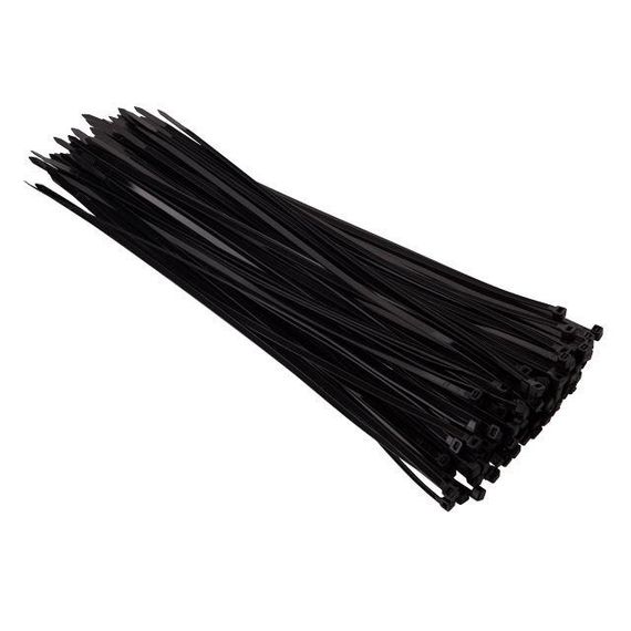 Хомут пластиковий 4,8*350 мм, чорний, 100 од. INTERTOOL TC-4836 | Зображення 1