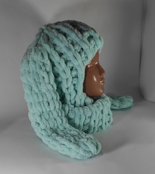 Балаклава колір 19 плюшева з вушками зайчика puffy | Зображення 8